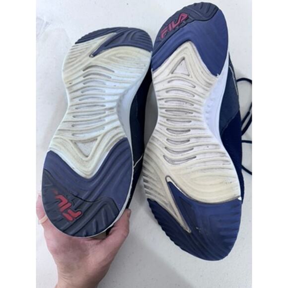 "FILA" Men's Athletic Sneakers, Navy, No Insole, Size 12, Washed, Prer-owned - Picture 12 of 12